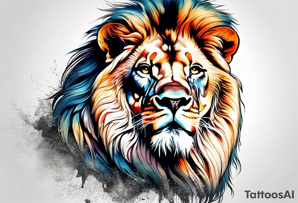 Lion head tattoo idea