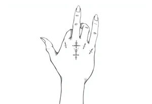 anime girl simple hand tattoo tattoo idea