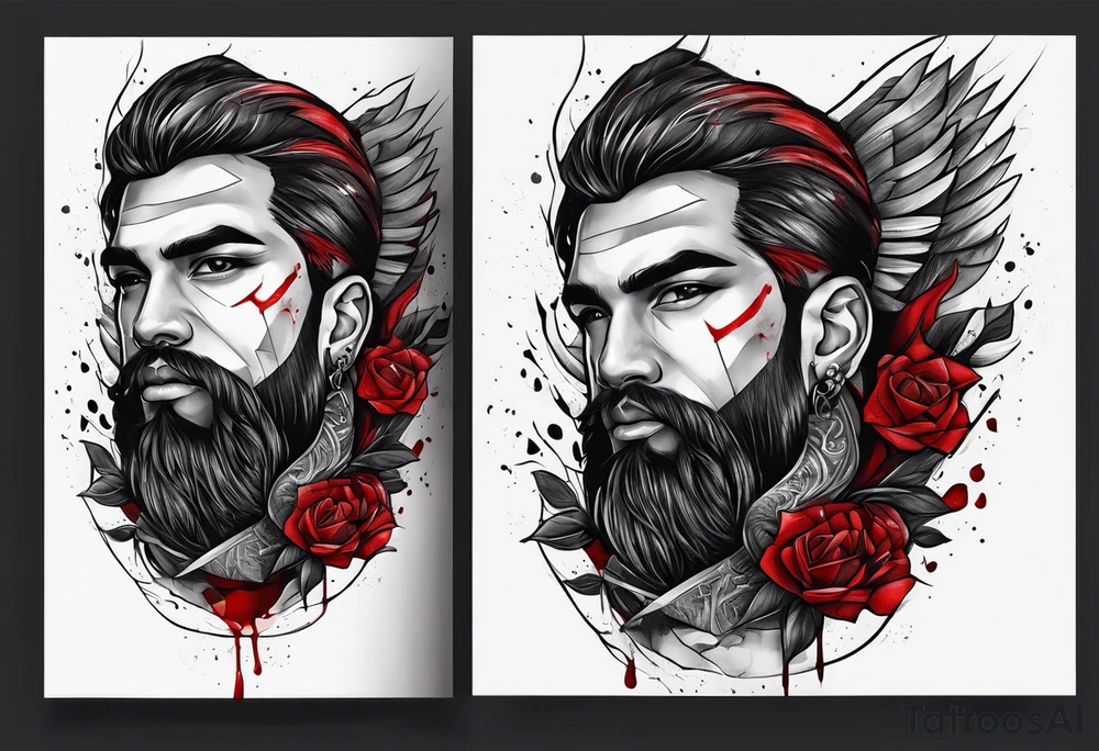 Fogo e sangue tattoo idea