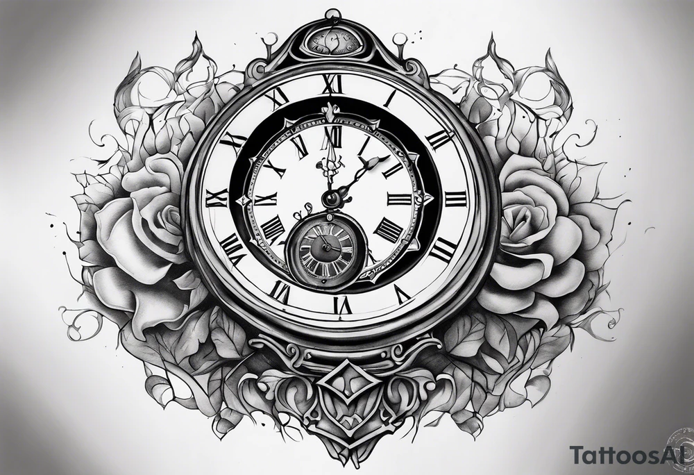 dali melted clock tattoo idea