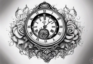dali melted clock tattoo idea