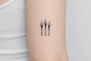 burning matchsticks tattoo tattoo idea