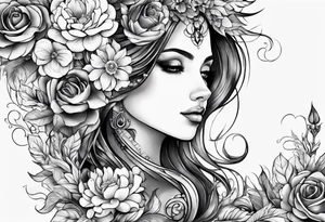 strapshalter mit blumen tattoo idea