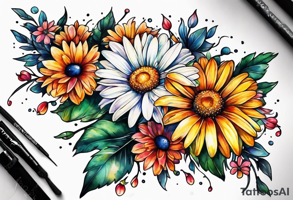 Daisy chain tattoo idea