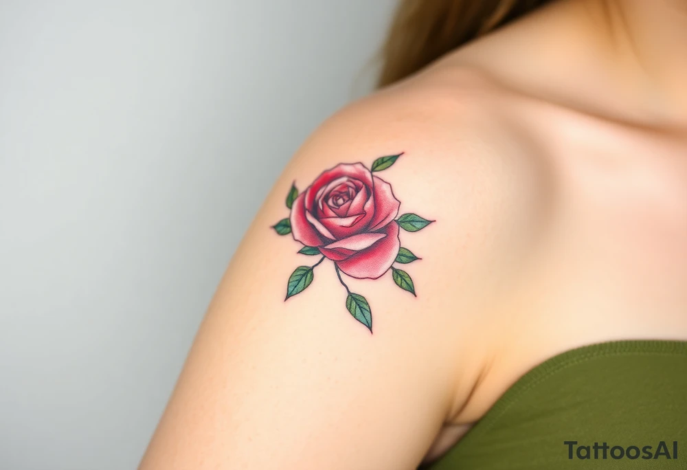 Rose crown tattoo idea