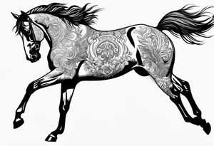 bucking horse tattoo idea