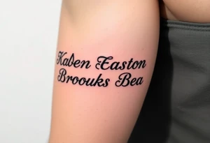 Kaden Easton Brooks Beau tattoo idea