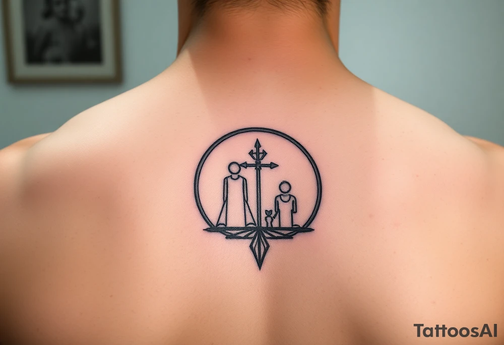 small simple symbol tatto represnting family tattoo idea