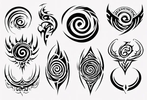 Spiral tribal pectoral muscle tattoo idea