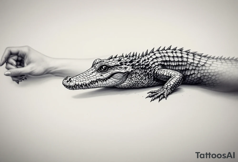 gothic gator tattoo idea
