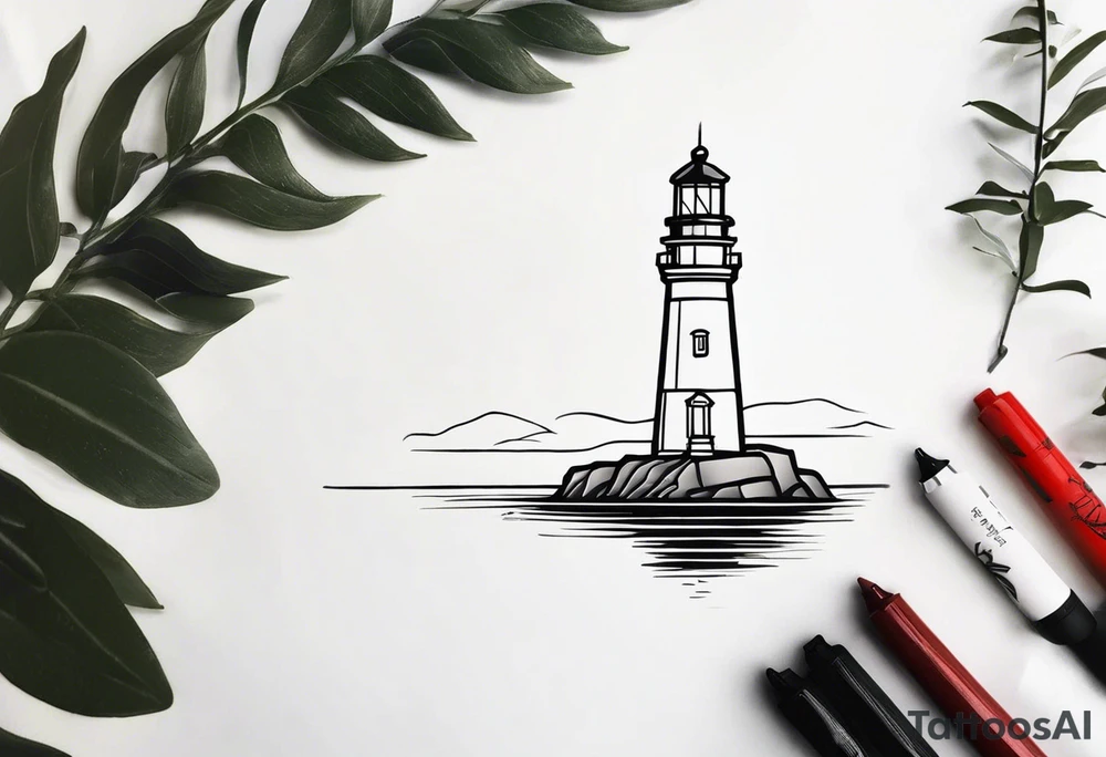 lighthouse acutally light up tattoo idea