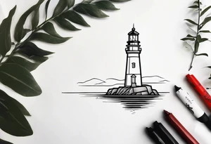 lighthouse acutally light up tattoo idea