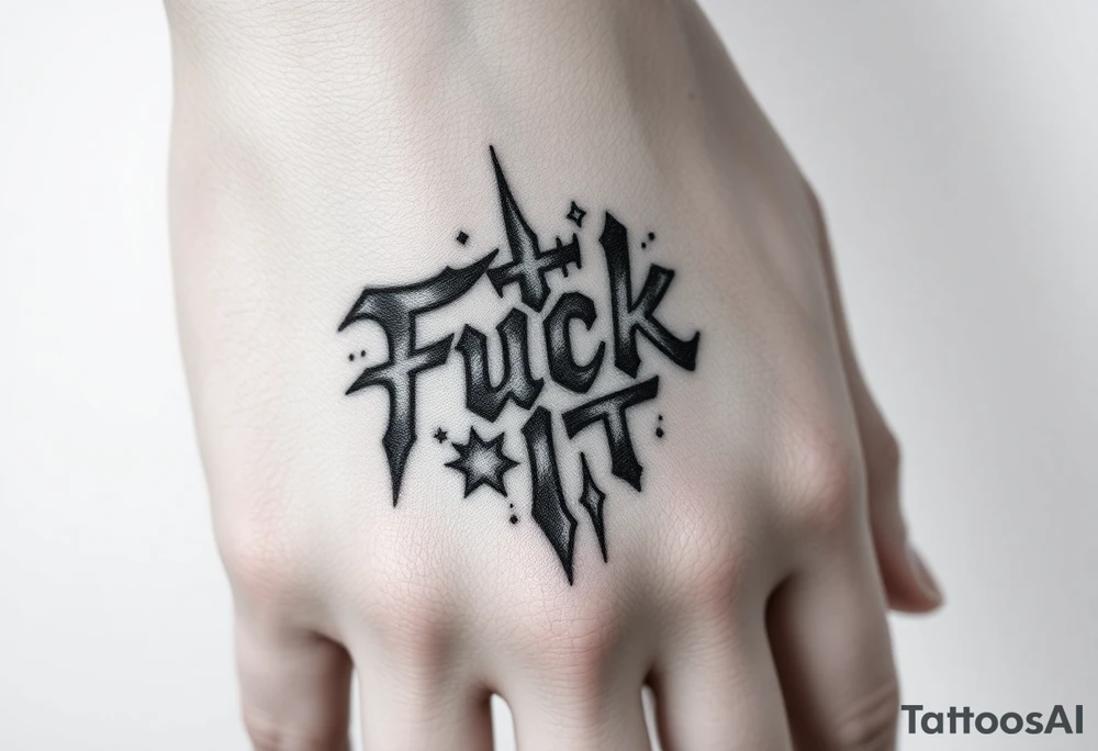 Fuck it tattoo idea