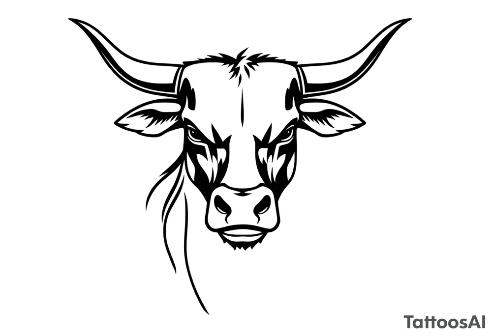 Bull with nose ring tattoo idea