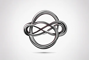 The phrase TB5 inside double infinity symbol tattoo idea