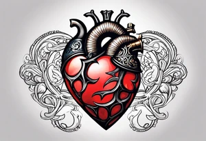 heart tattoo with open in middle tattoo idea