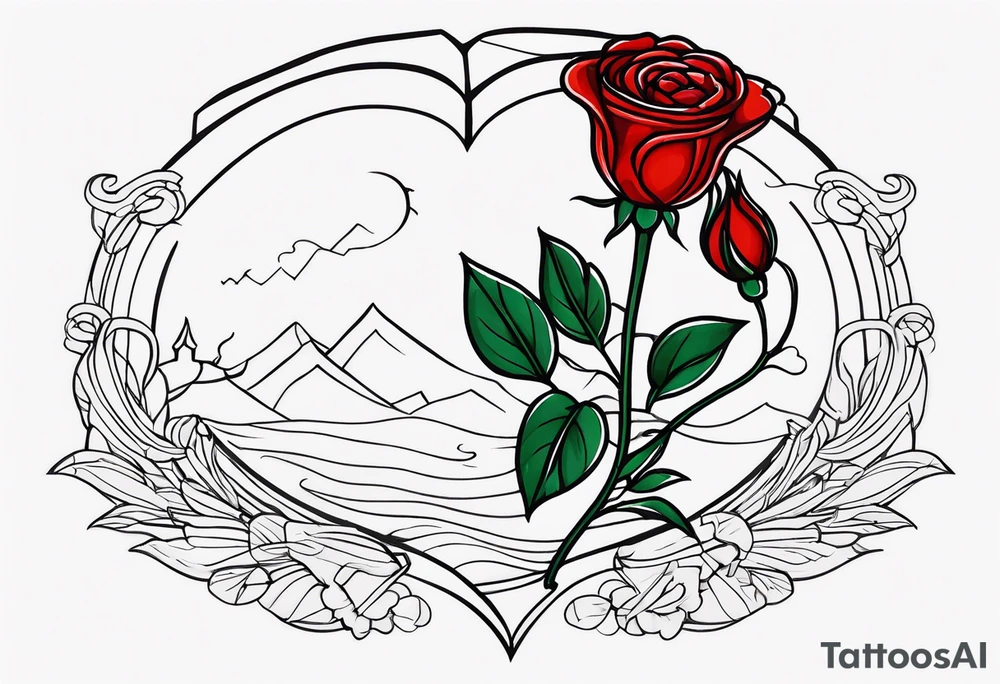 Leuchtturm Stacheldraht Rosen Herz tattoo idea