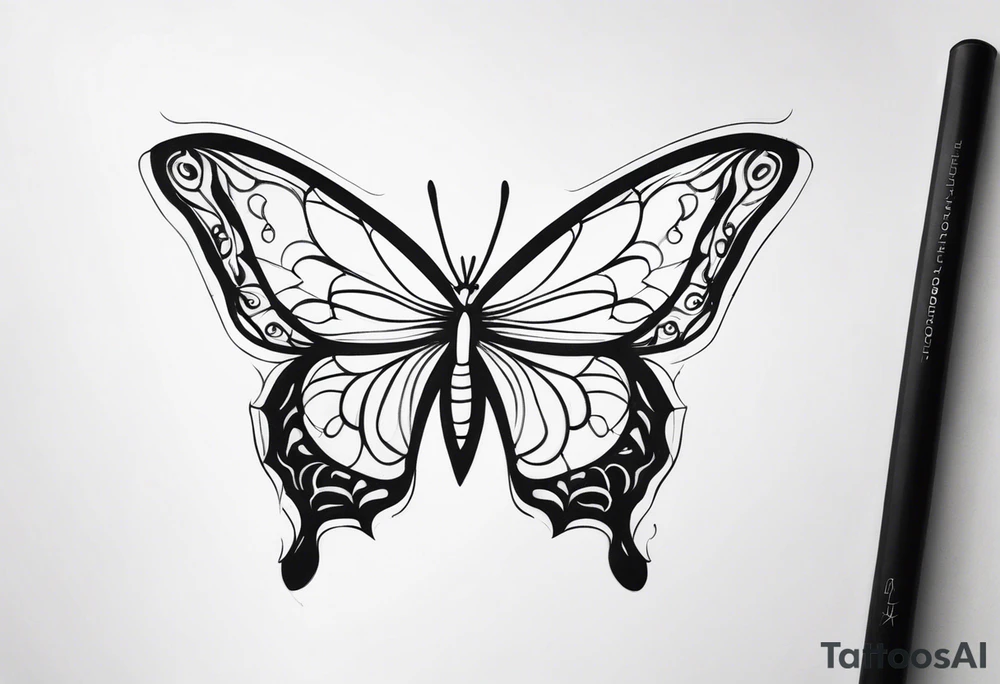 Uma borboleta delicada tattoo idea