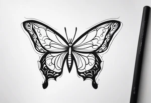 Uma borboleta delicada tattoo idea