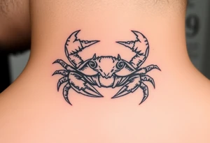 An angry vicious crab zodiac sign for July 9th tattoo idea