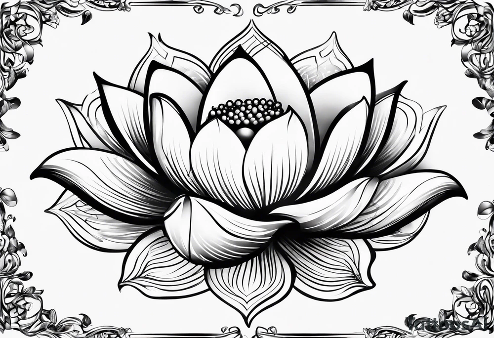 Lotus music notes tattoo idea