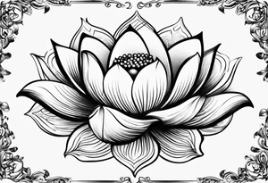 Lotus music notes tattoo idea