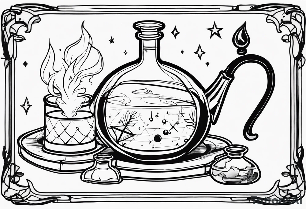 Potion Spellbook tattoo idea