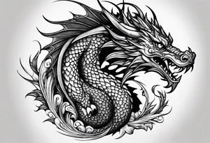 Mini dragon tattoo idea