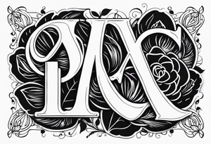 una rosa y con las letras romanas XXVIII.II.MCMLXXXII tattoo idea