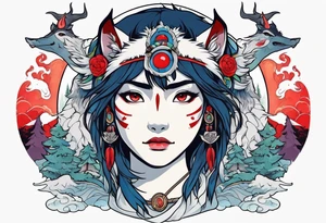princess mononoke tattoo idea