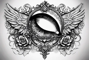 Key to my heart poking through skin and coming out again tattoo idea