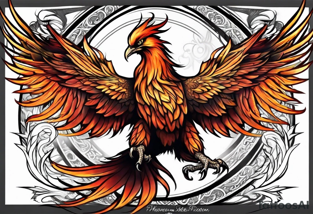 phoenix attacking tattoo idea