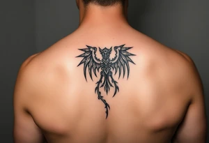 A simple tramp stamp that says Property of Chrys Hecate tattoo idea