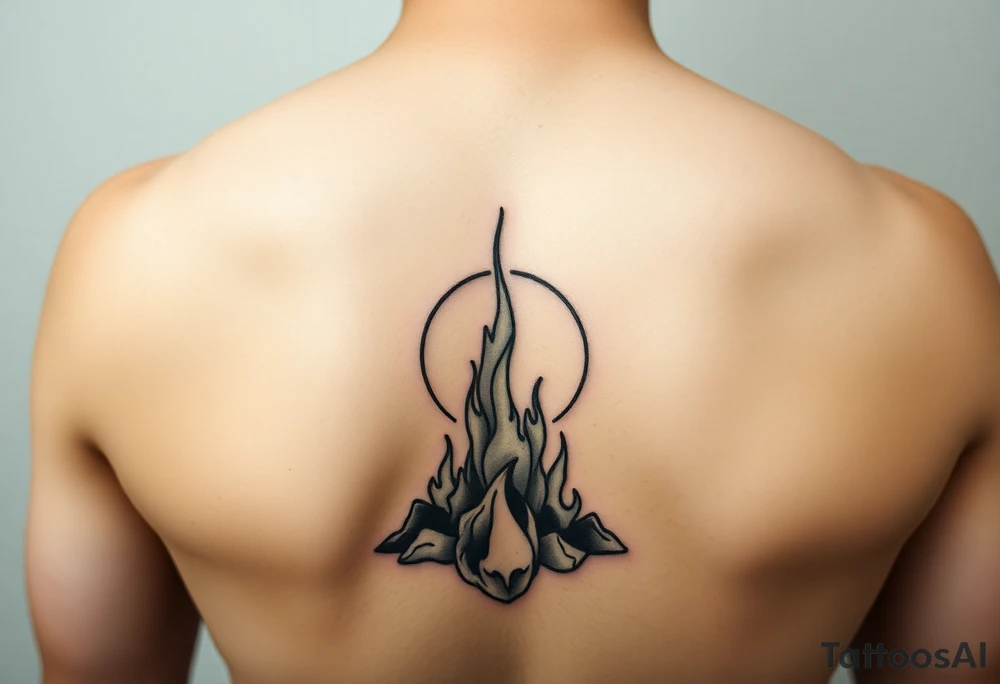 Surviving to living, ashes, flame, sunrise tattoo idea