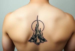 Surviving to living, ashes, flame, sunrise tattoo idea