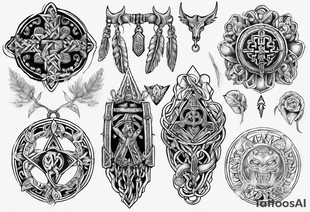 Slavic amulets tattoo idea