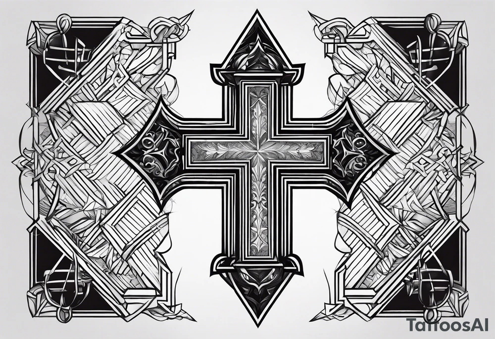 Cross masculinity tattoo idea