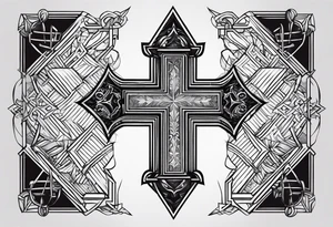 Cross masculinity tattoo idea