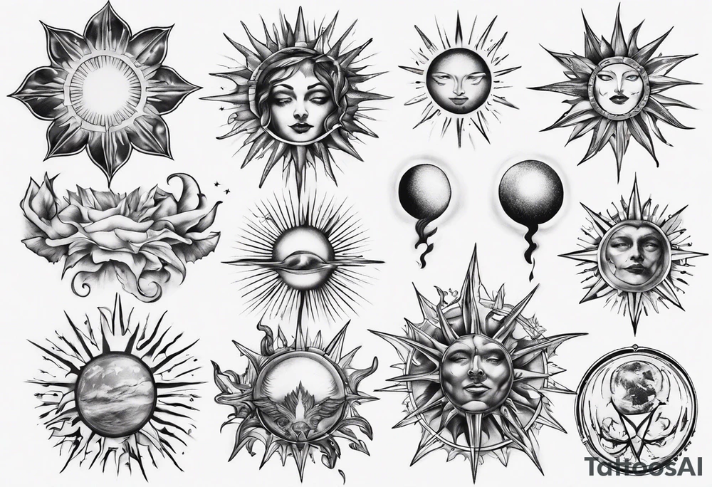 wassermann sonne tattoo idea