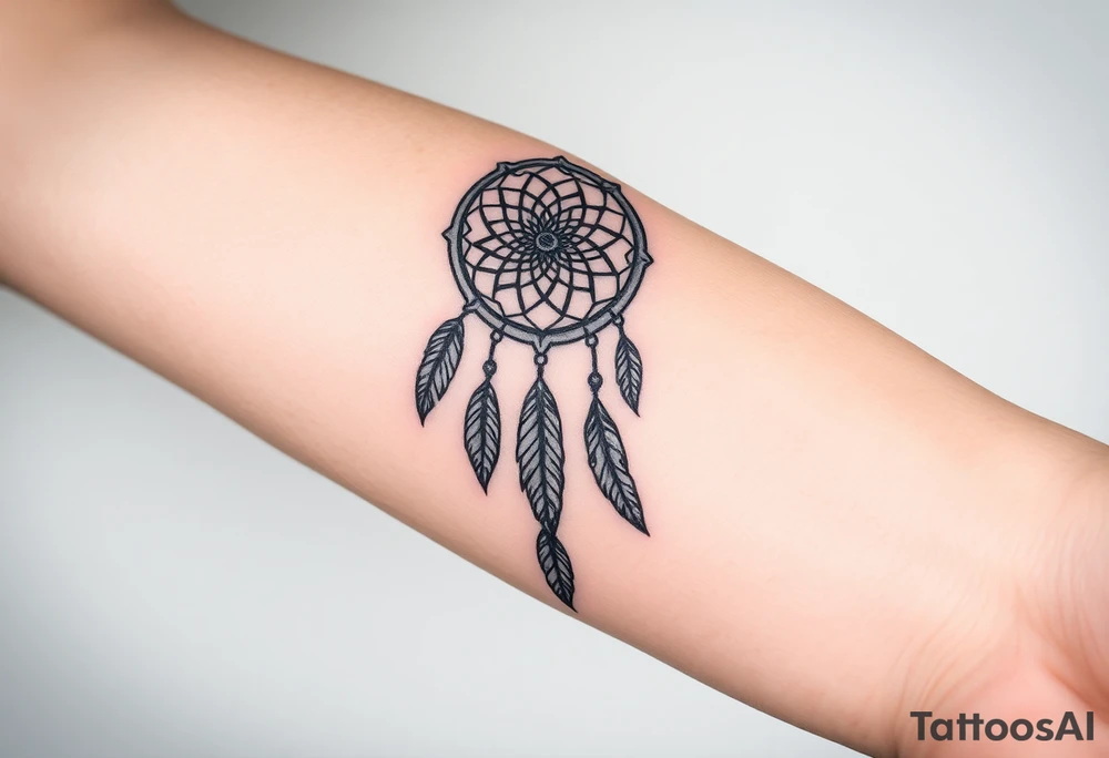 dreamcatcher with feathers for the memory of my grandma tattoo idea