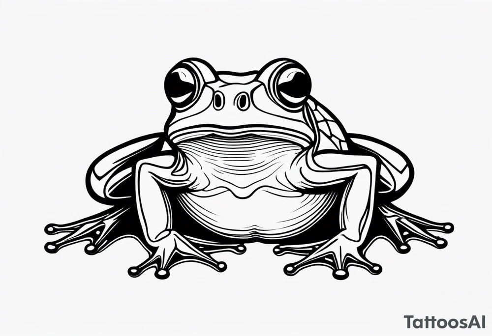a psychedelic frog tattoo idea