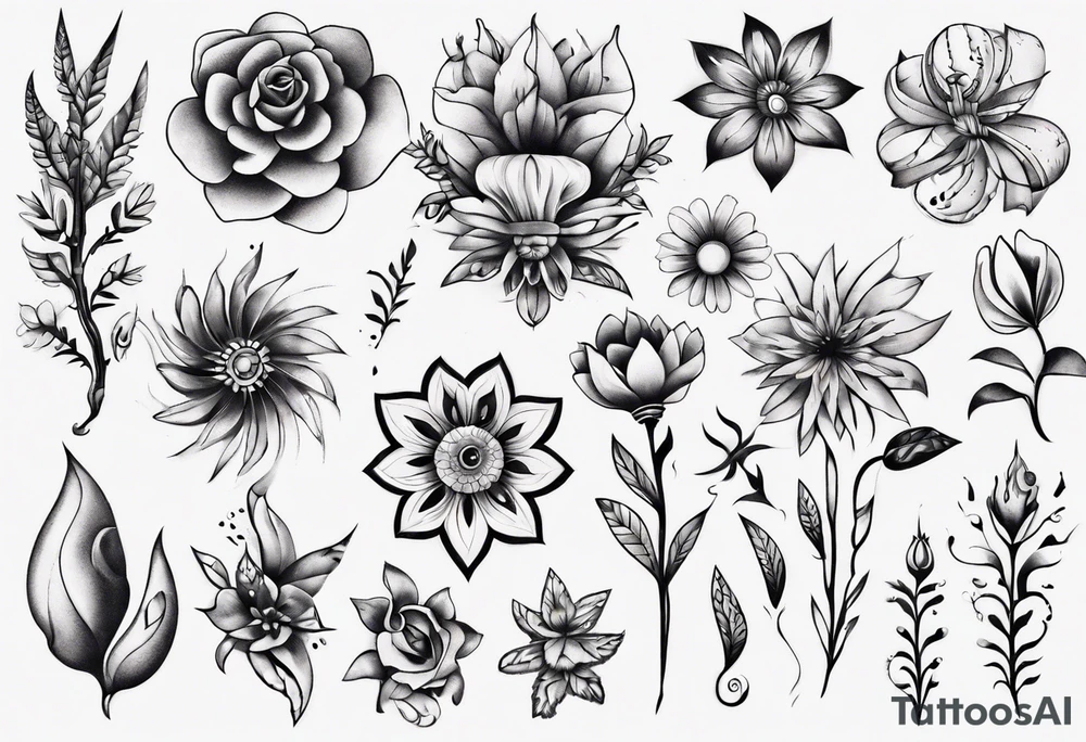 Ukranian Flowers tattoo idea