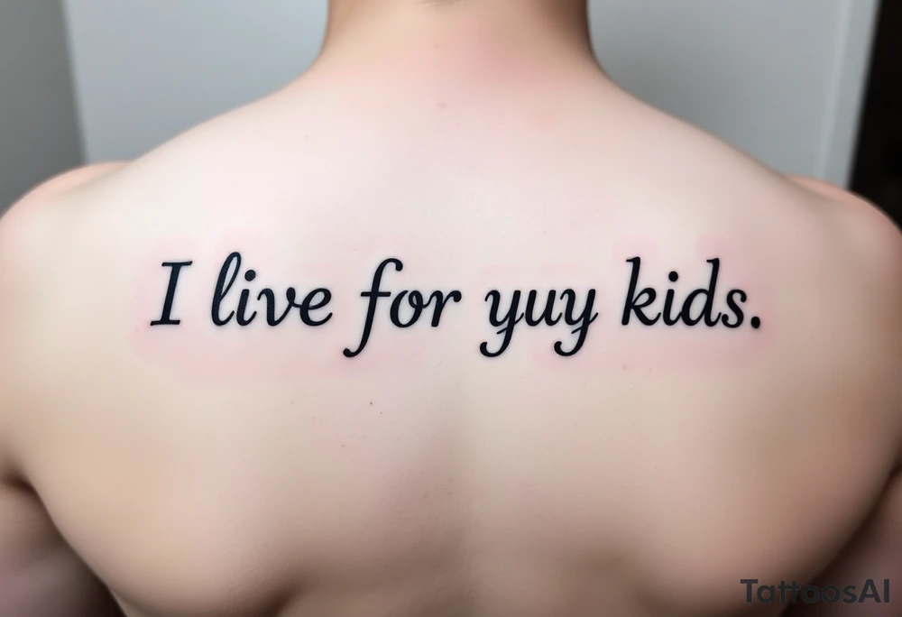 I live for my kids tattoo idea