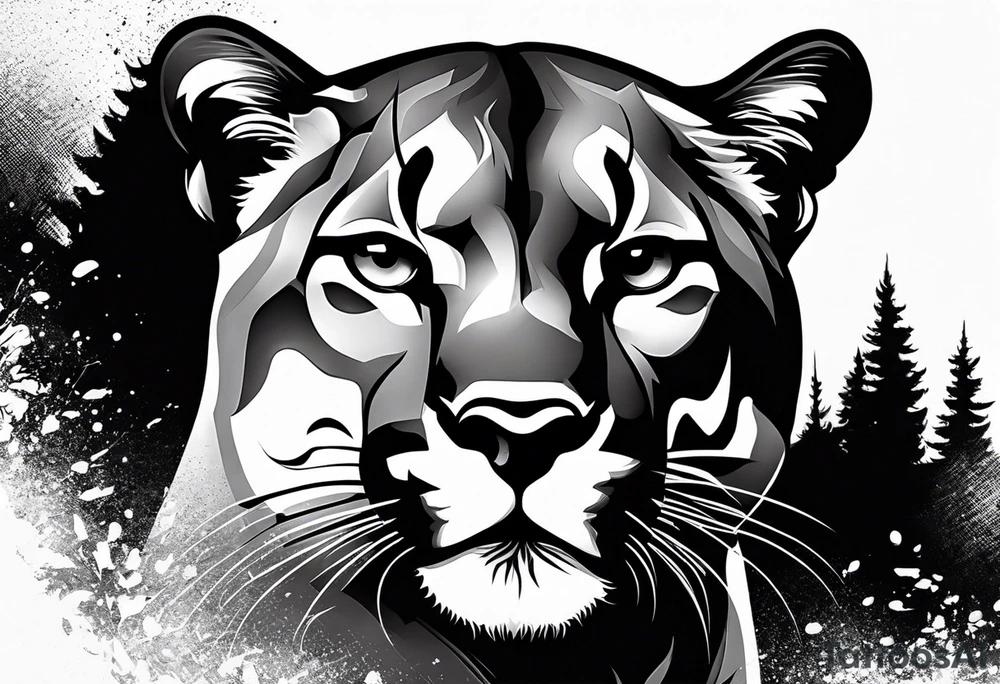 Mountain lion tattoo idea