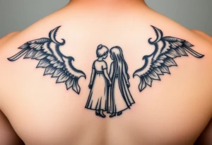 Father and daughter tattoos
That creates a picture when held together tattoo idea