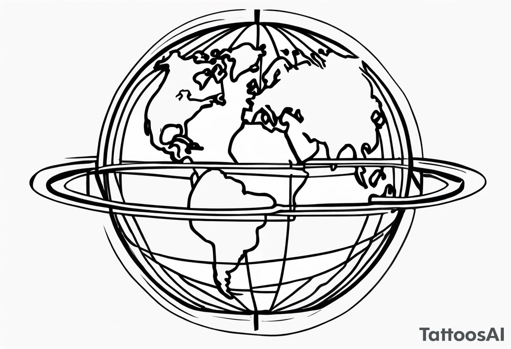 Vintage Globe tattoo idea