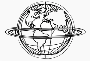 Vintage Globe tattoo idea