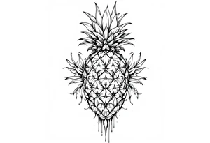 Crown pineapple vagina tattoo idea