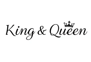 King and Queen couple with crown tattoo idea