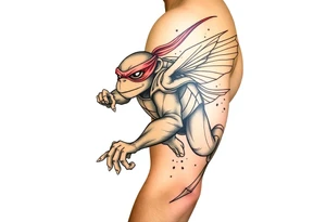 Flying ninja monkey turtle tattoo idea